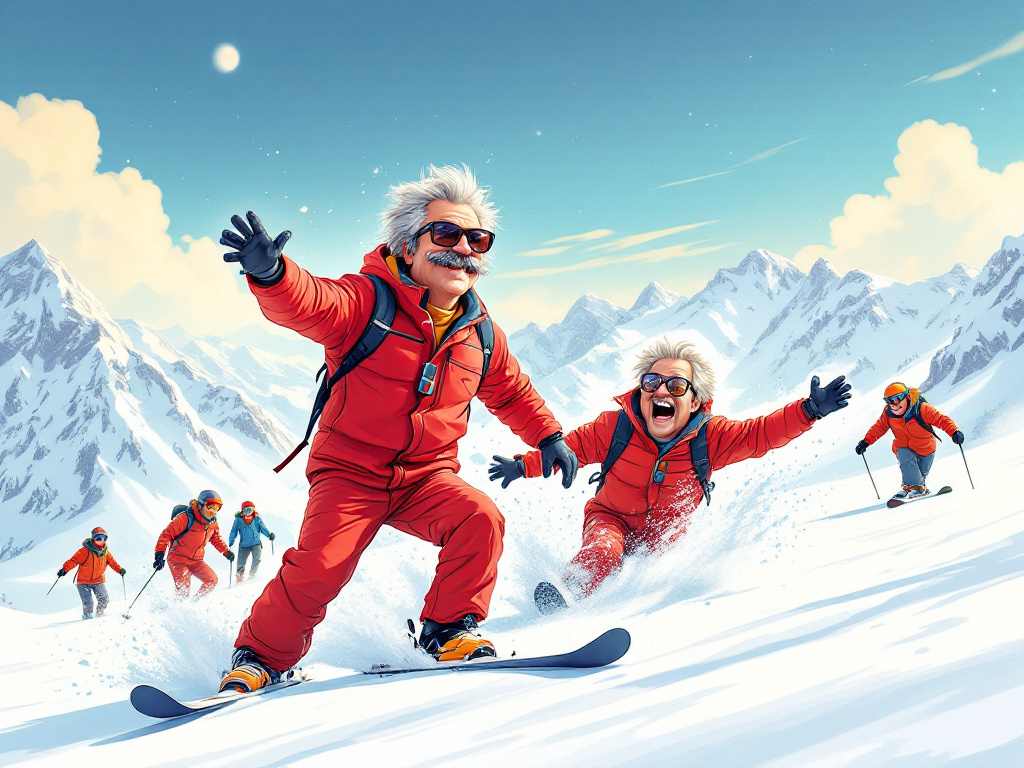Arnaud Tsamere et Florent Peyre : Moniteur de ski à 60 ans !