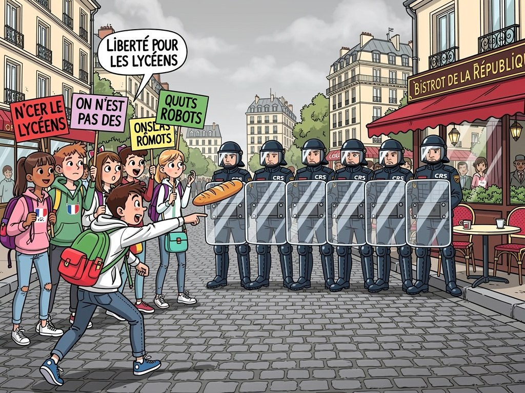 Lycéens contre CRS : La chronique d'Aymeric Lompret
