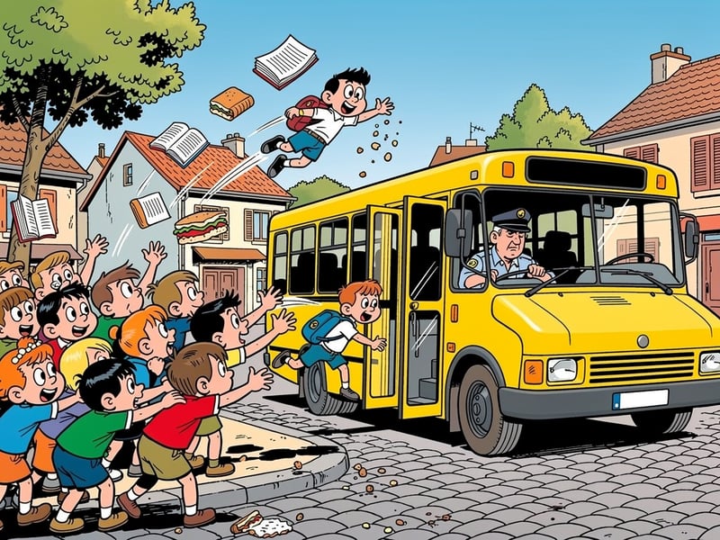 Le petit Spirou : Comment survivre au départ en bus ?
