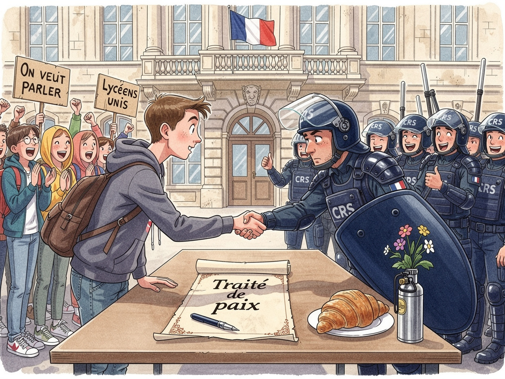 Lycéens contre CRS : La chronique d'Aymeric Lompret